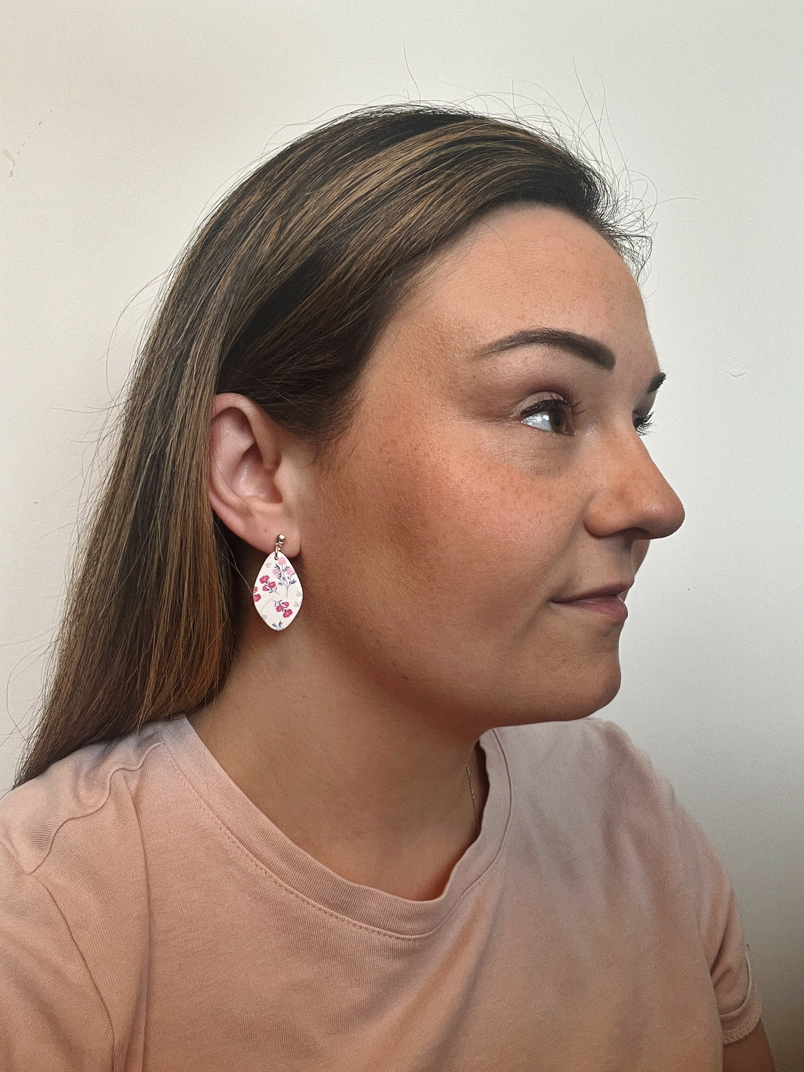 Red, Pink, and Blue Floral Dangles