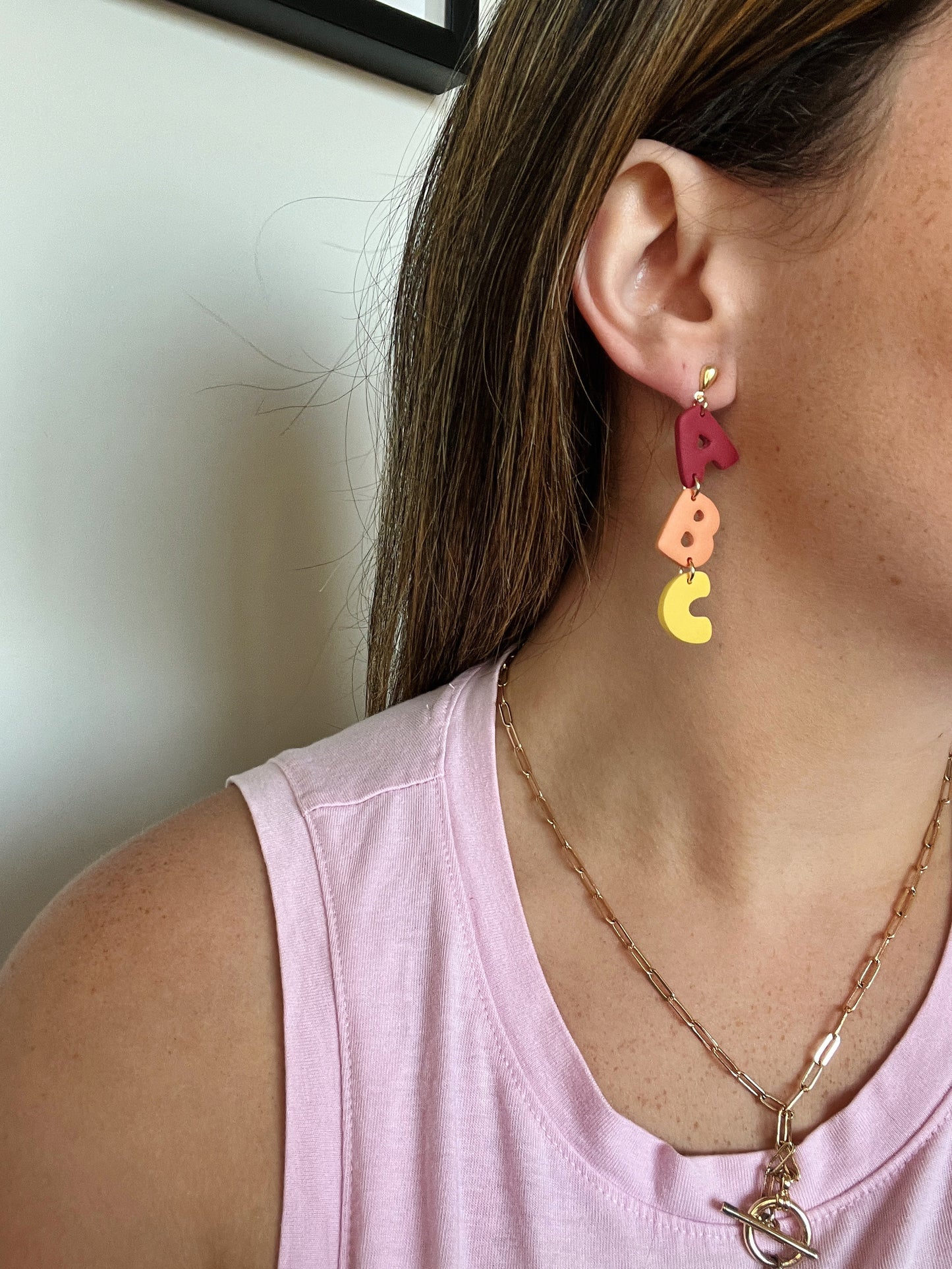 ABC 123 Dangle Earrings