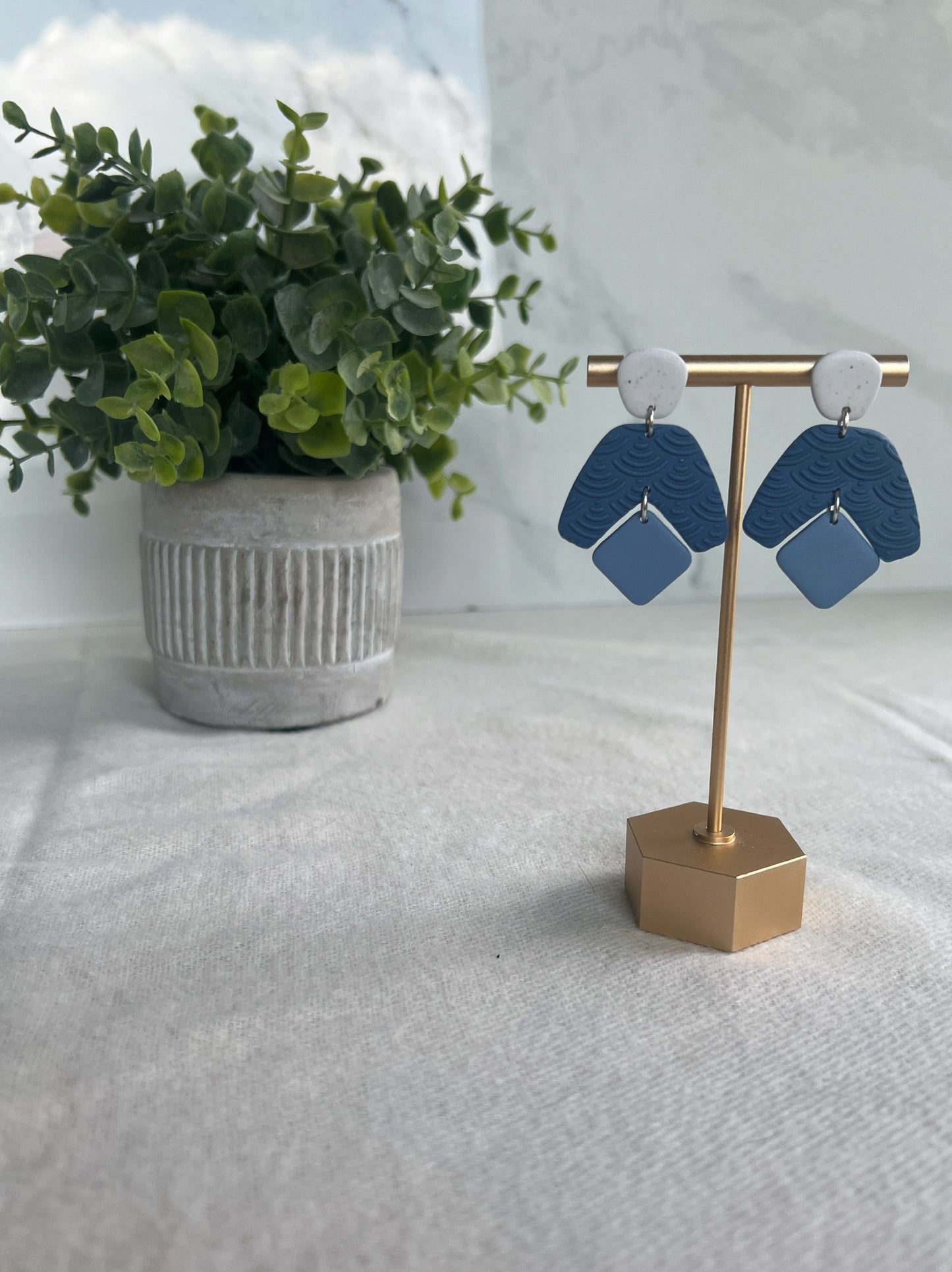 Coastal Blues Stud-Top Style Earrings (Shimmer)