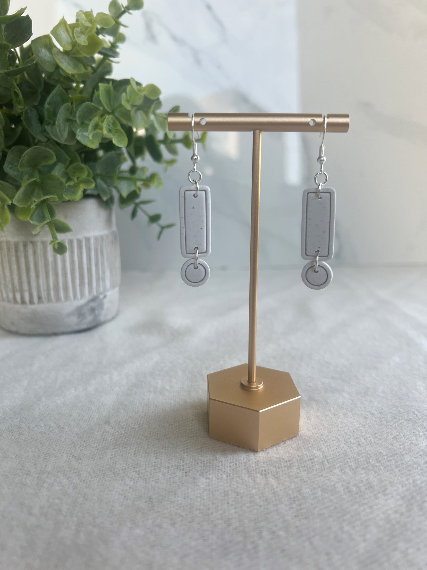 Coastal Blues Mini-Rectangle Earrings (Shimmer)