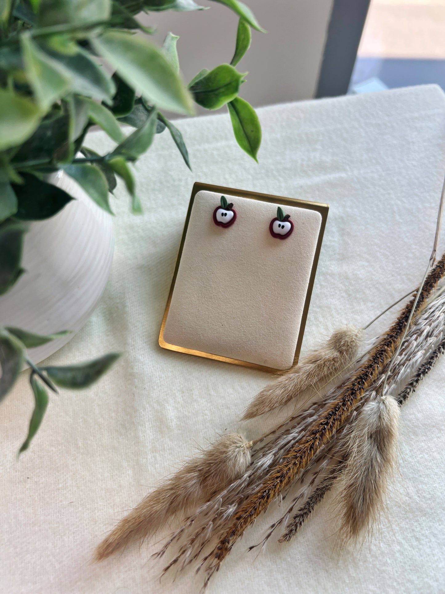 Pencil and Apple Studs (Pack or Singles)