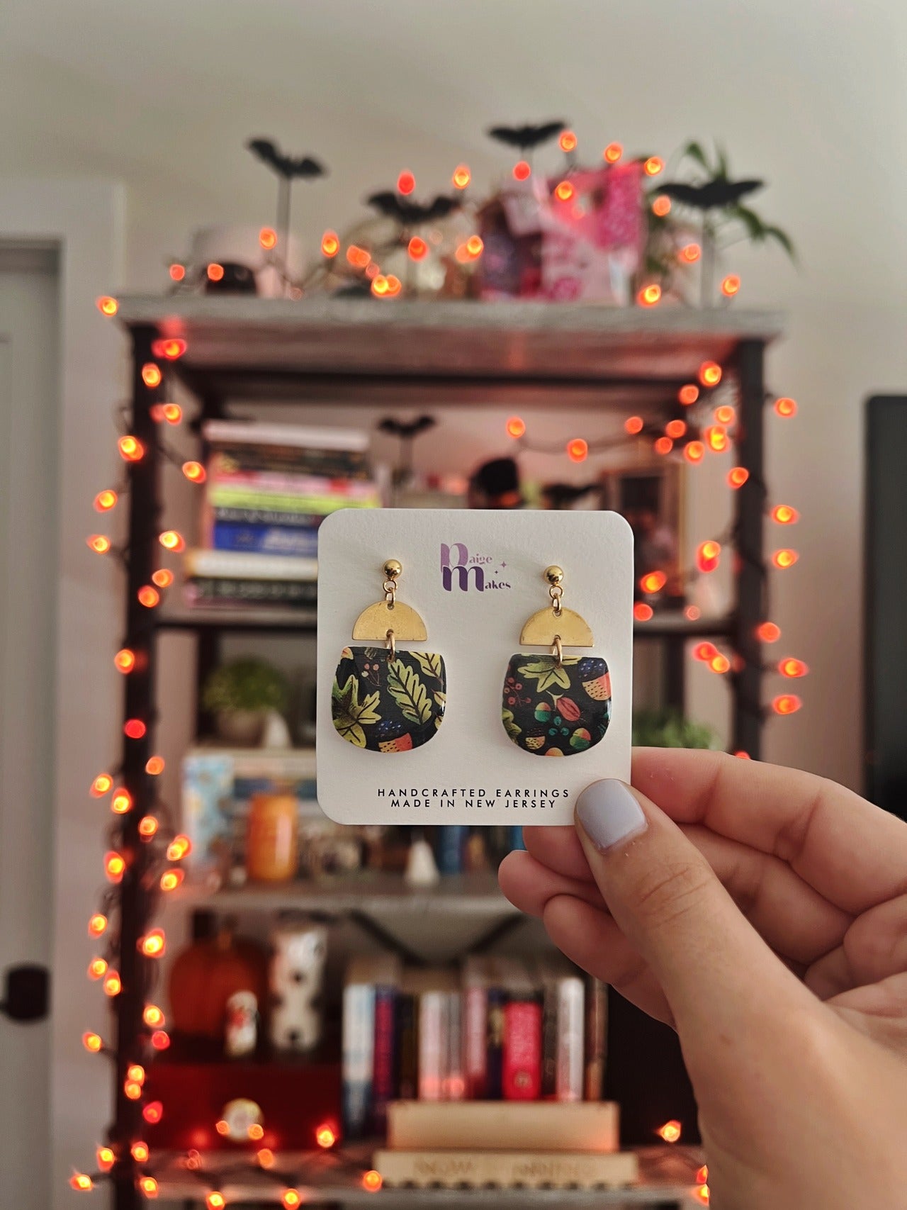 Dark Autumn Leaves Earrings