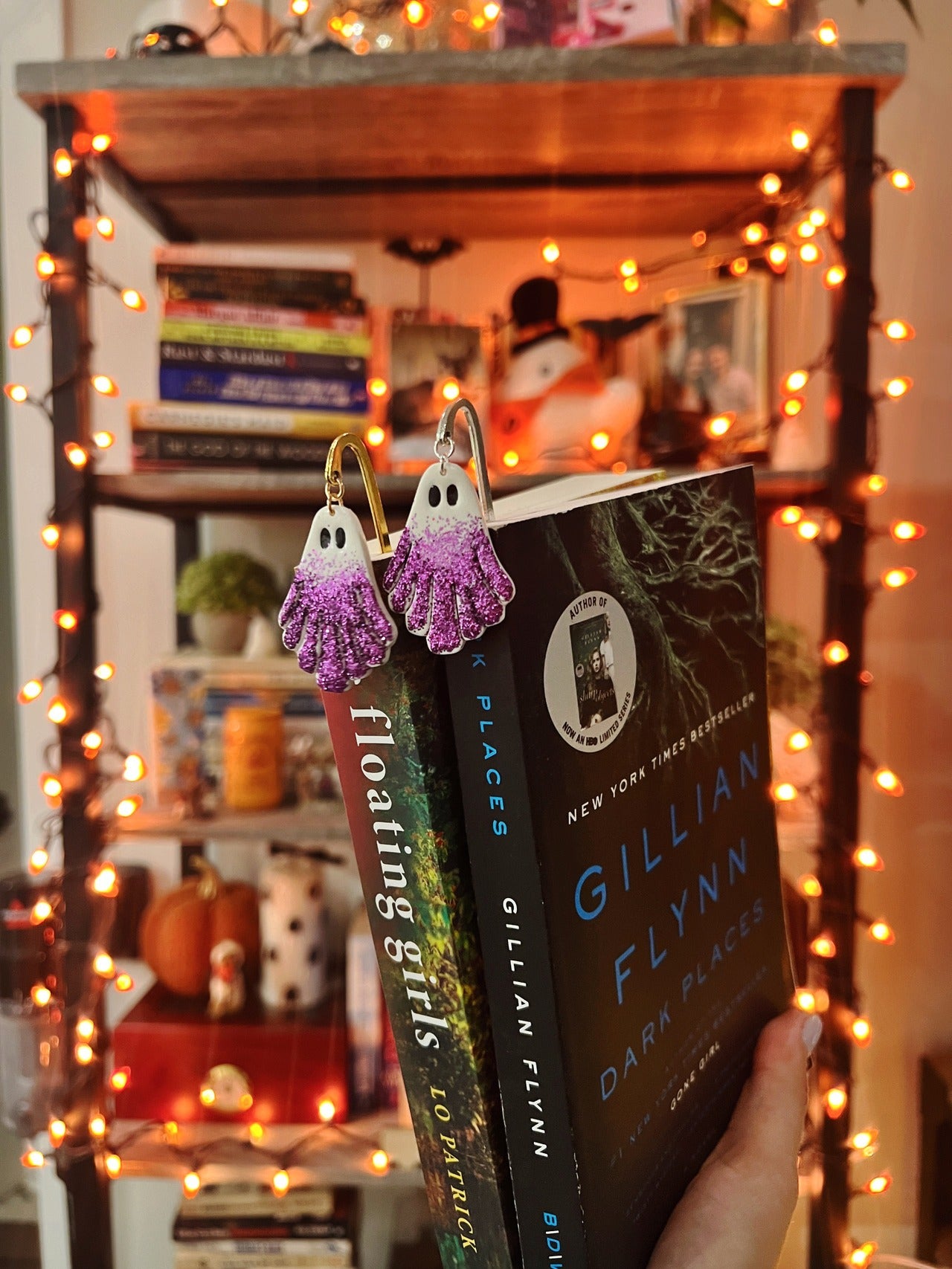 Glitter Ghost Bookmarks