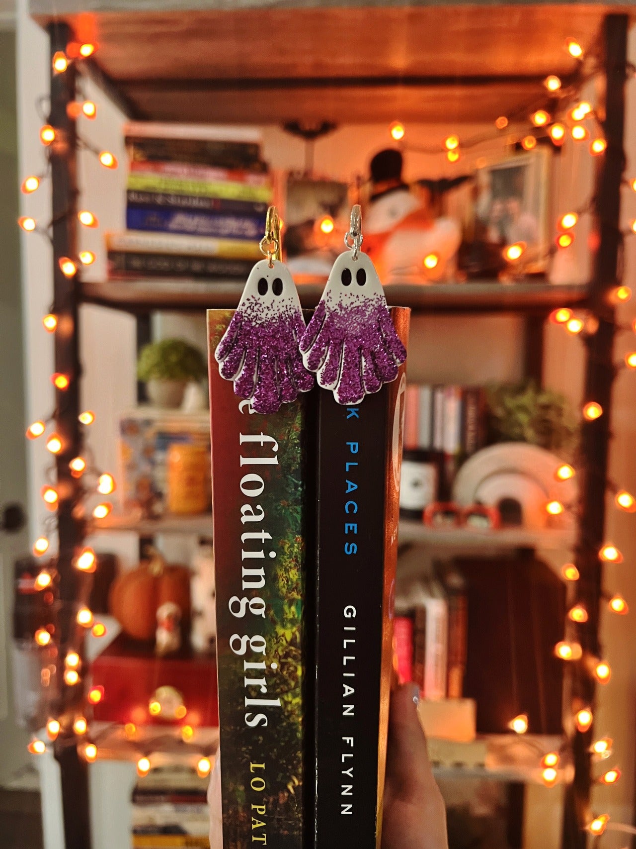 Glitter Ghost Bookmarks