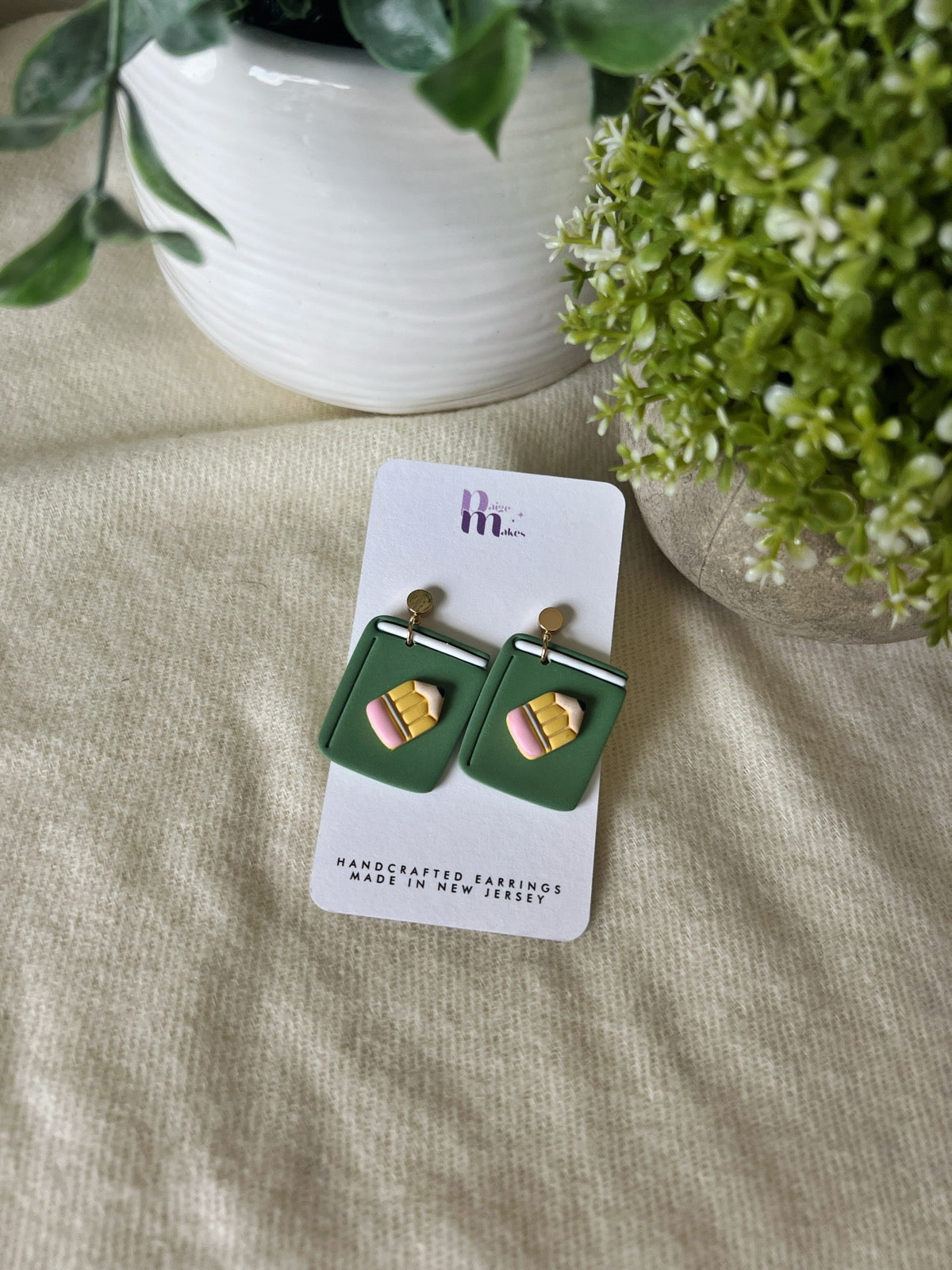 Pencil School Book Earrings