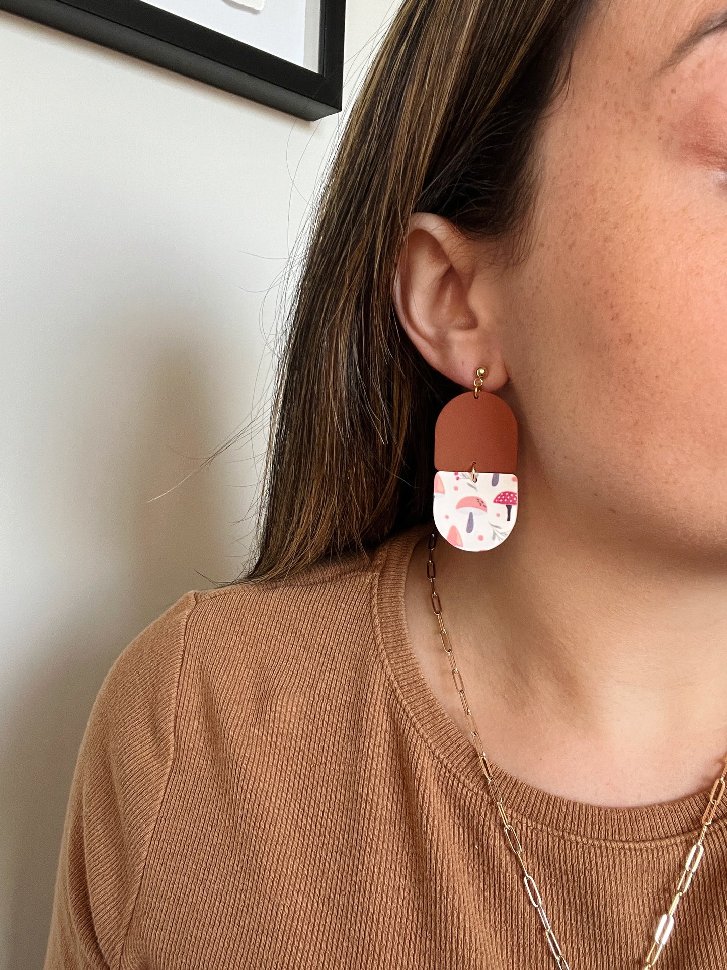 Whimsical Mushroom Earrings