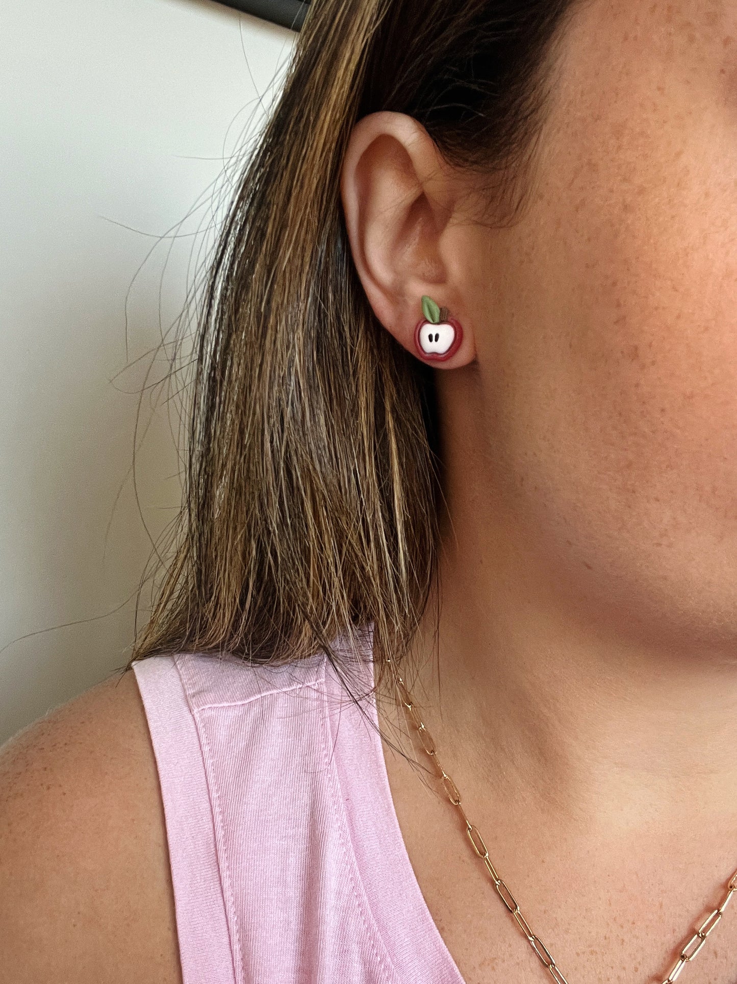 Pencil and Apple Studs (Pack or Singles)