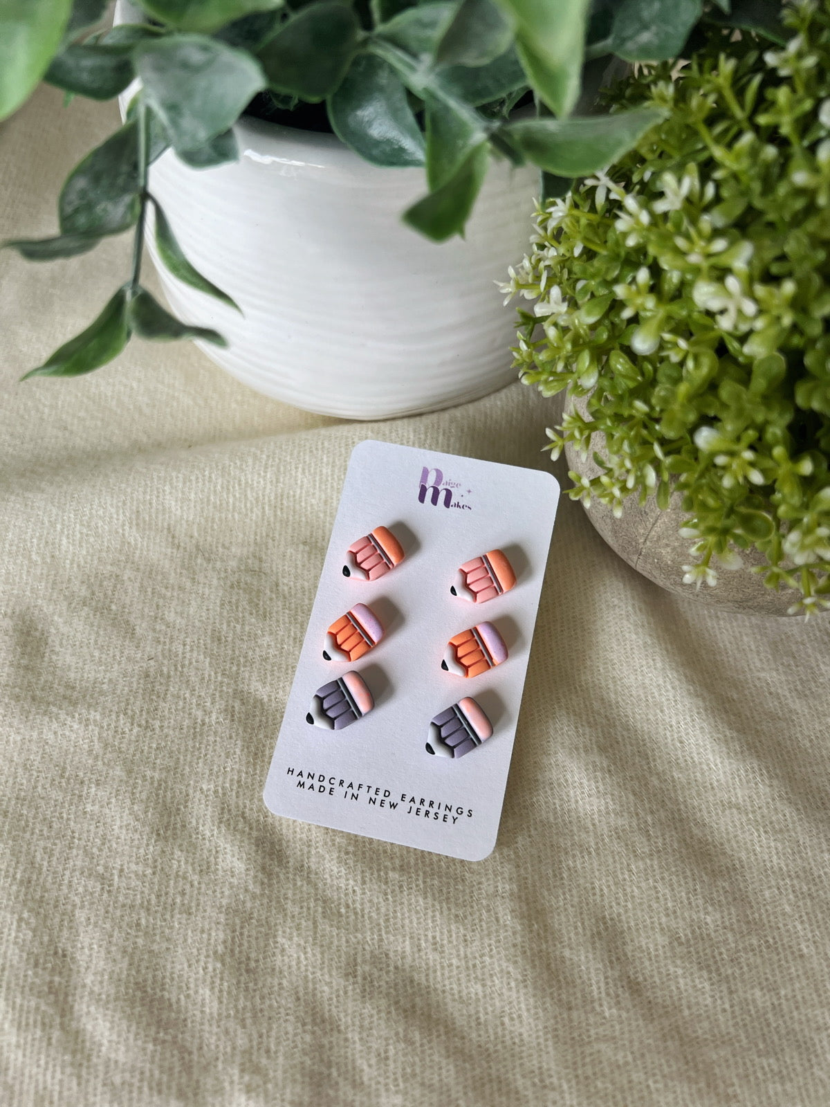 Colorful Pencils Stud 3 Pack