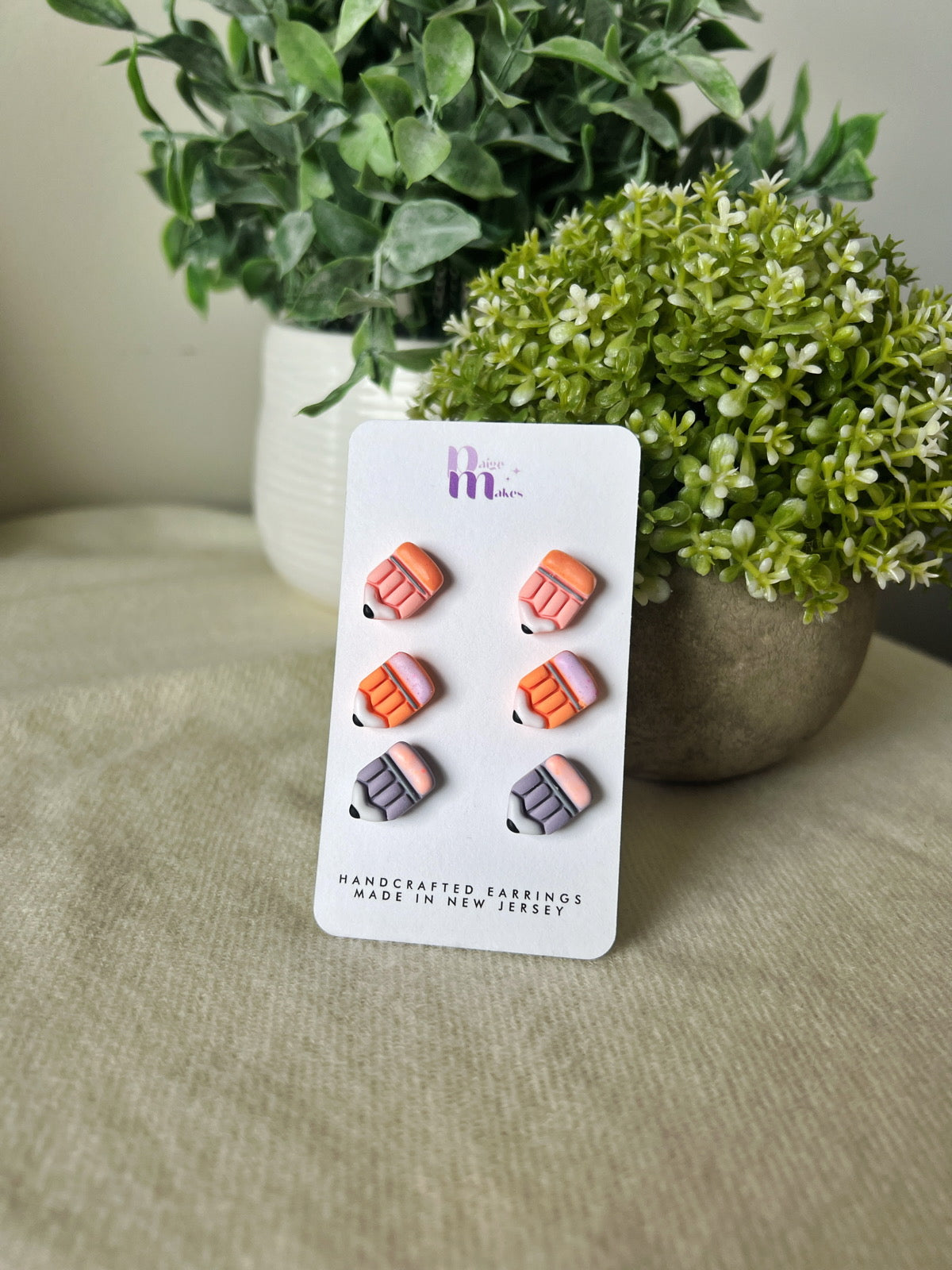 Colorful Pencils Stud 3 Pack