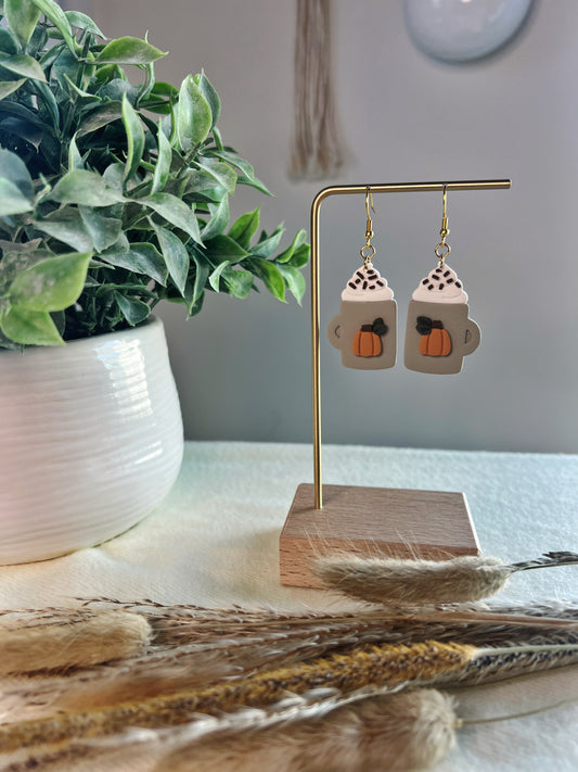 Pumpkin Spice Mug Earrings