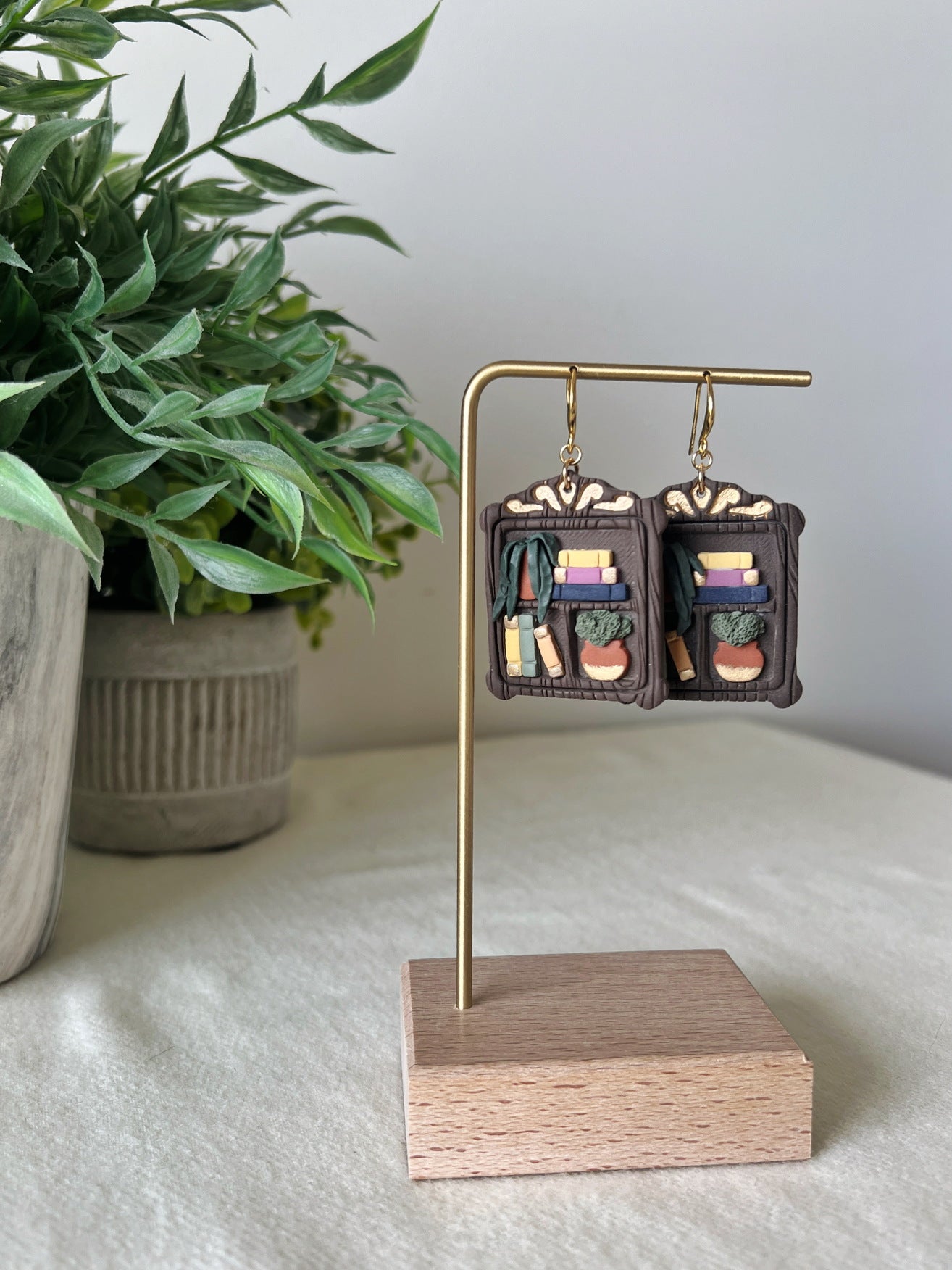 Bookshelf Earrings (2 color options)
