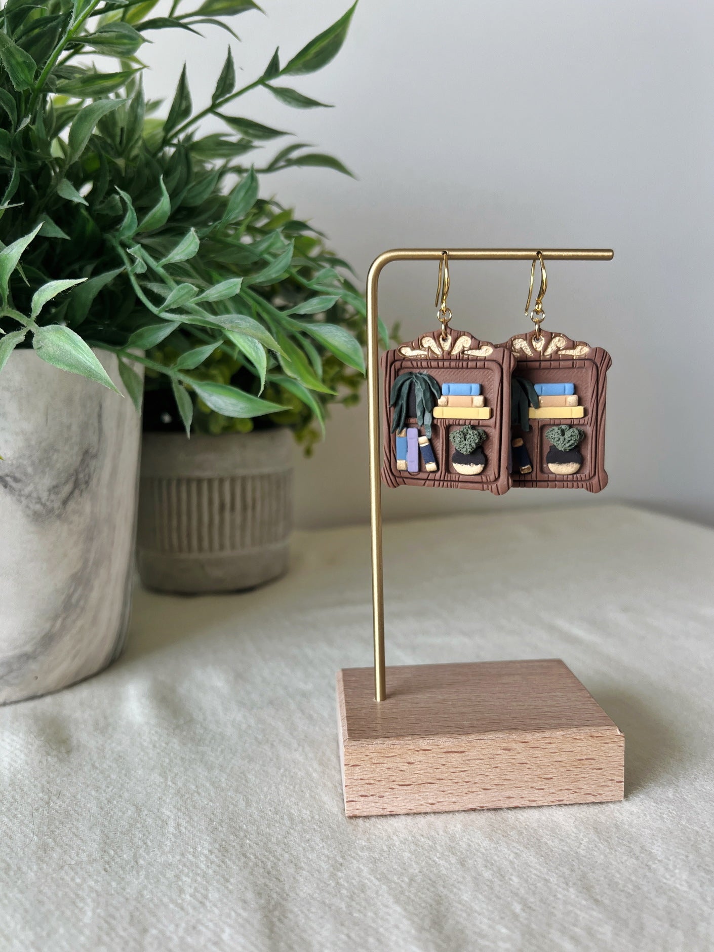 Bookshelf Earrings (2 color options)
