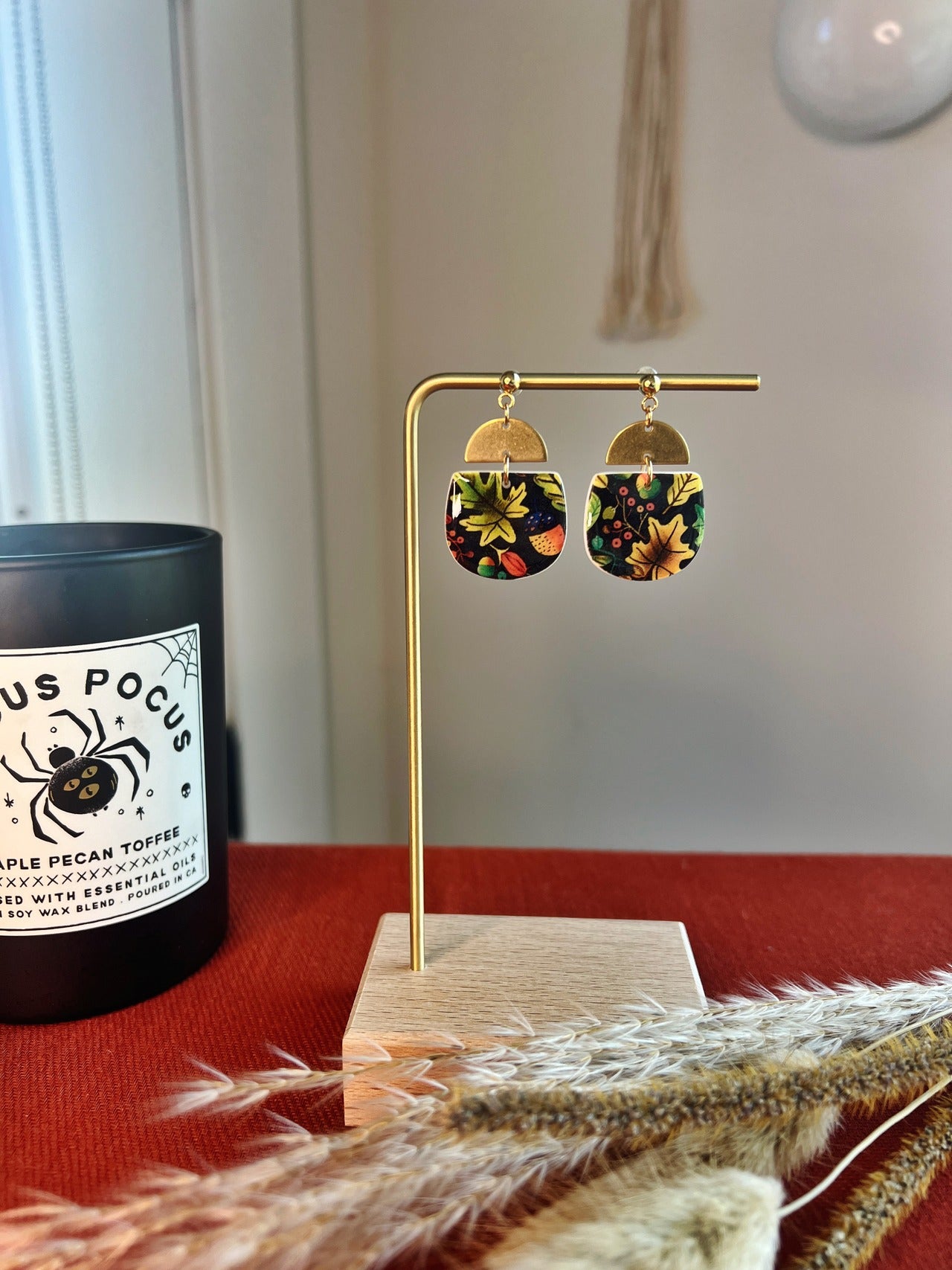 Dark Autumn Leaves Earrings