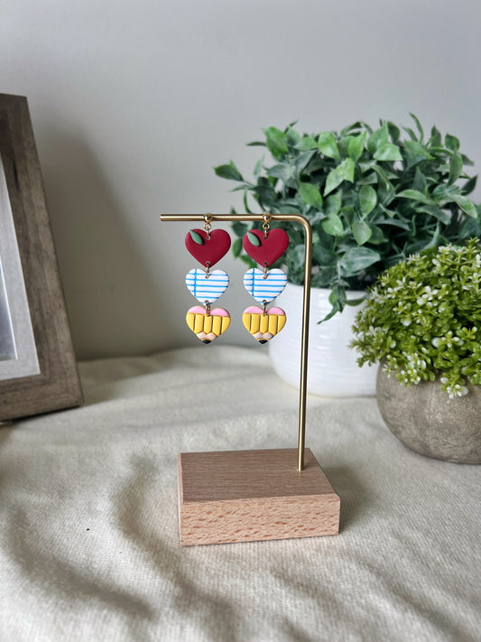 School Heart Dangles