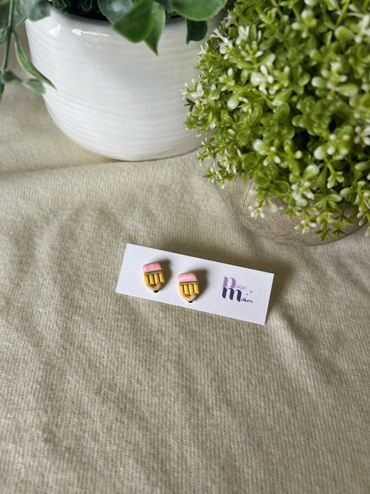 Yellow Pencil Studs